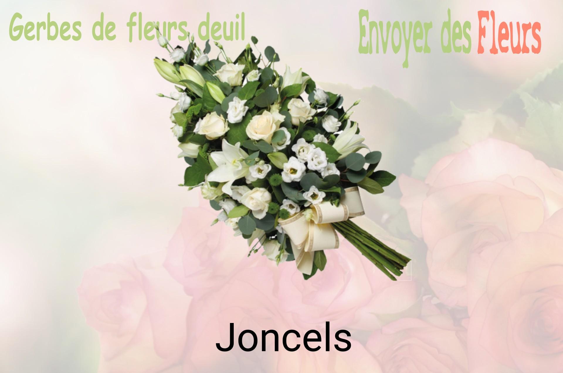 Gerbe de fleurs de deuil livrée à Joncels